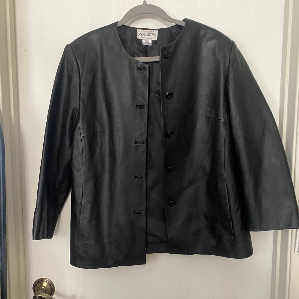 Pendalton Black Leather Jacket
